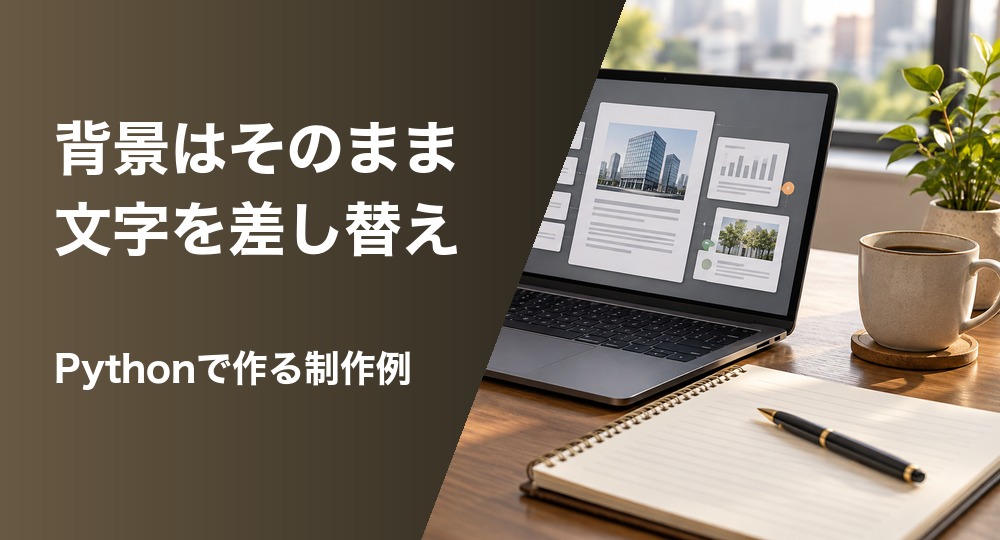 背景はそのまま文字を差し替え：Pythonで作る制作例